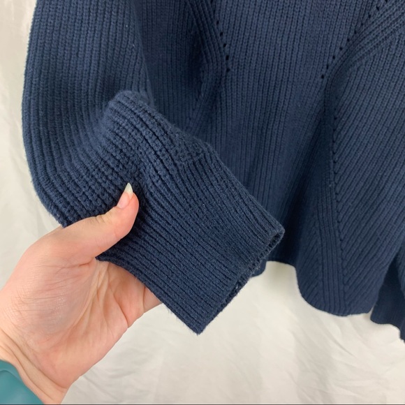 Navy Banana Republic Ribbed Knit Mens Sweater - Picture 2 of 7